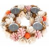 Veniec MagicHome Vianoce, adventný, ružovo-oranžový, 30 cm