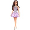 Mattel Barbie modelka Fialové šaty s balónovou sukňou 25HYT92