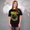 šaty ROCK OFF Nirvana Yellow Happy Face