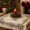 EVENIT Vianočný žinilkový obrus Chenille HVIEZDA Bavlna/Acryl/Pes 100x100 cm
