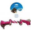 Duvo Hračka DUVO+ Lano s 2 uzlami na ťahanie ružovo-šeo-sivé Medium 26 cm