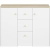Nábytek PEGAS s.r.o. Komoda Elmo 09, Bílá Alpská/Buk Fiord