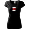 Turistická značka - červená - Dámske tričko Pure - 3XL ( Čierna )