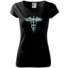 Hrdinovia zdravotníctva - logo (Pecka design) - Dámske tričko Pure - 2XL ( Čierna )