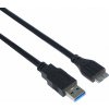 PremiumCord USB 3.0 prepojovací 1m A-Microbe čierny ku3ma1bk