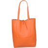 NovaKabelka.sk Annalisa Arancia Chiara kožená talianska kabelka oranžová