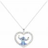 Disney Trblietavý náhrdelník s príveskom srdca Lilo & Stitch CF01306SL-Q.PH