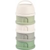 Beaba Súprava téglikov na sušené mlieko / desiatu Cotton White / Sage Green
