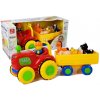 LEAN TOYS Traktor s vlečkou a zvukom + farmár a zvieratká