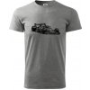 Formula v závode - Klasické pánske tričko vyššej gramáže - XS ( Tmavosivý melír )