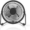 Nedis FNDK1BK10 - Kovový Mini Ventilátor | Priemer 10 cm | Napájanie prostredníctvom USB | Čierna farba