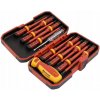 PRO-TECHNIK Sada elektrikárskych skrutkovačov 13-dielna, žltočervená rukoväť, 1.000V