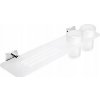 Nimco Keira polica do kúpeľne z plexiglass s pohármi KE X350-58DW-26