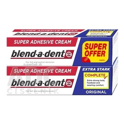 blend-a-dent EXTRA STARK ORIGINAL Duo pack (super fixačný dentálny krém) 2x47 g, 8001090781420