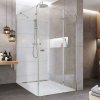 Mereo Sprchovací kút, Novea, obdĺžnik, pántový, 80x100 cm, chróm ALU, sklo Číre, dvere pravé a pevný diel