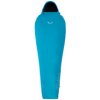 Salewa MICRO II 800 blue danube výška osoby do 185 cm - pravý zip; Modrá spacák