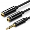 UGREEN AV141 3,5 mm samec na dvojitý 3,5 mm samec slúchadlovej súpravy (čierny) 30620