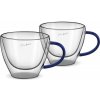 Lamart LT9116 2 dielna súprava pohárov nacappuccino Vaso modrá 190 ml