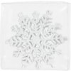 Ozdoba MagicHome Vianoce, 6 ks, snehová vločka, biela, na vianočný stromček, 12 cm