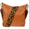 NovaKabelka.sk Amalia Camel V kožená talianska crossbody kabelka camel