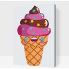 Vymalujsisam.sk Maľovanie podľa čísiel - Usmievavá zmrzlina Veľkosť: 40x60cm, Rám: Na kartónovej doske