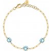 Morellato Pozlátený náramok s modrými kubickými zirkónmi Tesori SAIW304