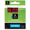 páska DYMO 45017 D1 Black On Red Tape (12mm) (S0720570)
