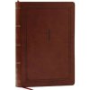 NKJV Giant Print End-Of-Verse Reference Bible, Brown Leathersoft, Red Letter, Comfort Print