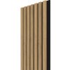 VZORKA - WALL CONCEPT akustický panel Dub Sacramento, čierny filc + MDF, 240x135x21 mm