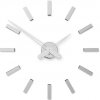 Dizajnové nalepovacie hodiny Future Time FT9600SI Modular chrome 60cm