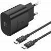 Rýchlonabíjačka Foneng EU51 GaN s káblom USB-C 25W čierna