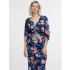 Tmavomodrá dámska kvetovaná blúzka ORSAY 44