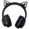 Bezdrôtové slúchadlá pre deti s mačacími ušami a králičkom - ST859B - black
