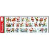 Okenné fólie 210×595 mm – Santa, snehuliaci, škriatkovia, farebná