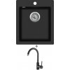 Aquastone QUADRA 20 čierna metalická + Aquastone AQ 5561 čierna metalická
