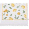 Clayre & Eef Guest Towel 40x66 Cm White Cotton Lemons - Collections - Clayre & Eef