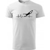 Ekg futbal brankár - Klasické pánske tričko vyššej gramáže - 2XL ( Biela )
