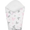 Zavinovačka NEW BABY SWADDLING BLANKET biela,sivá,ružová