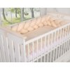 lovel Pletený mantinel vrkoč do postieľky 180cm - Béžový