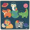 Vilac Vkladacie puzzle Zvierací astronauti