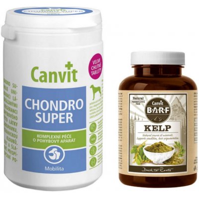 CANVIT Chondro Super 230 g + CANVIT BARF Kelp pre psov 60 g