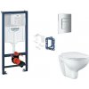 Grohe Rapid SL - Set predstenovej inštalácie, klozetu, dosky SoftClose, tlačidla Skate Cosmopolitan a súpravy na vhadzovanie tabliet, chróm SANI11BB2133