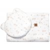 Mušelínová sada GOOSE Teddy 30x35cm, 70x100cm, 2D, Baby Nellys, biela