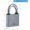 Zámok Yale Y121B/40/125/1, High Security, visiaci, čierny, 46 mm, 3 kľúče