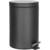 Aqualine SIMPLE LINE odpadkový kôš guľatý 5 l, čierna mat 26105