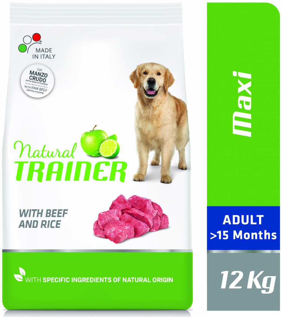 Trainer Natural Adult Maxi, hovädzie a ryža 2 x 12 kg