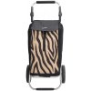 Nákupná taška na kolieskach Beagles Alberic - hnedá zebra - 41,76L