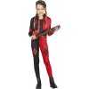 Guirca Dievčenský kostým - Harley Quinn červeno/čierny Veľkosť - deti: M: 115-123 cm