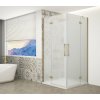 Gelco TRINITY GOLD MATT obdĺžniková sprchová zástena 900x800mm, rohový vstup, matné sklo GT2280-90M-G