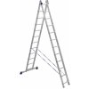 Alumet Alumet, univerzální 2-dílný žebřík, 2x14 příček, 33 x 394 cm, max. 150 kg, 5 let záruka